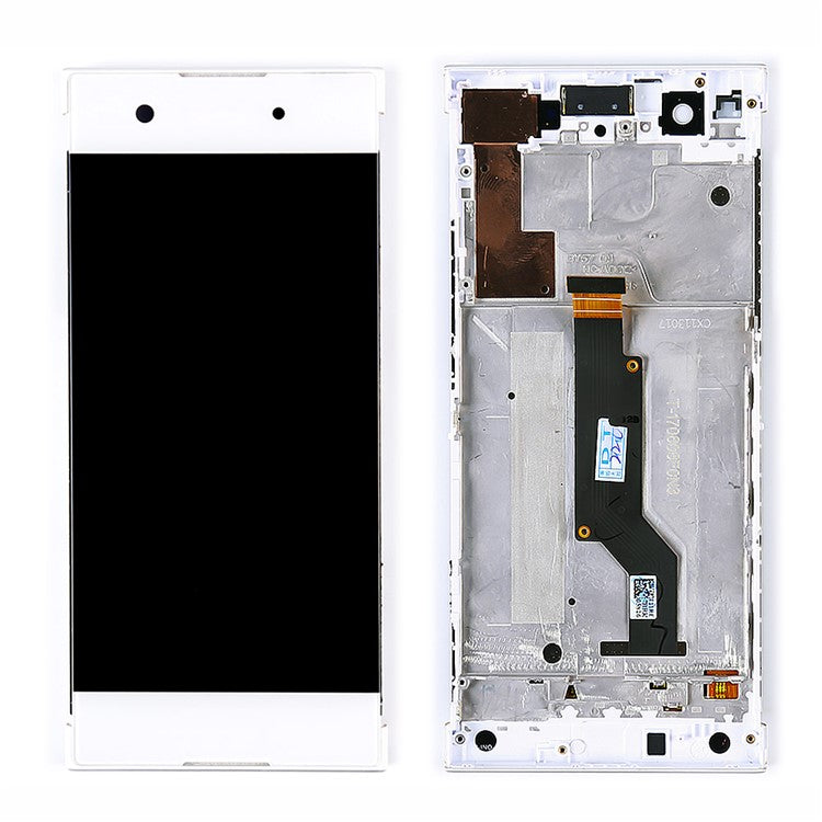 LCD Screen and Digitizer Assembly with Frame for Sony Xperia XA1 - White