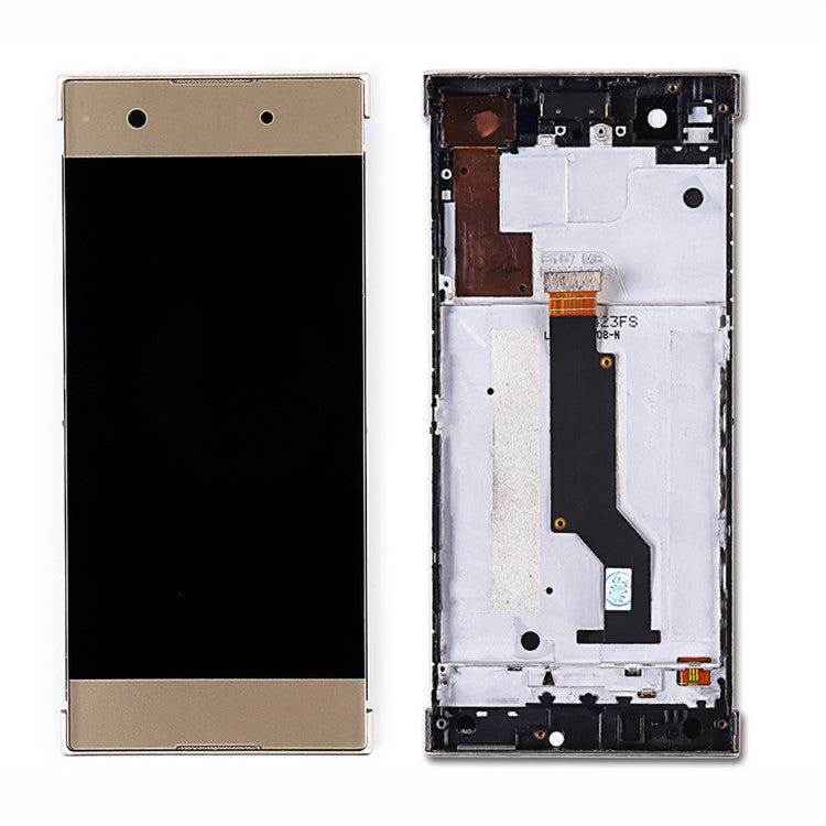 LCD Screen and Digitizer Assembly with Frame for Sony Xperia XA1 - Gold