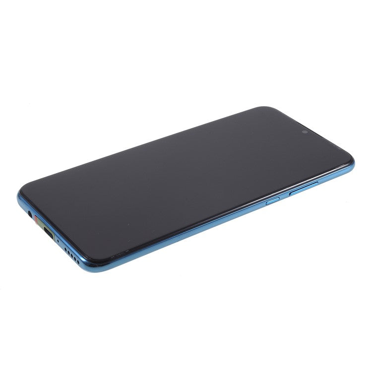 LCD Screen and Digitizer Assembly + Frame Replacement (without Logo) for Huawei P30 Lite with 48MP Camera - Blue