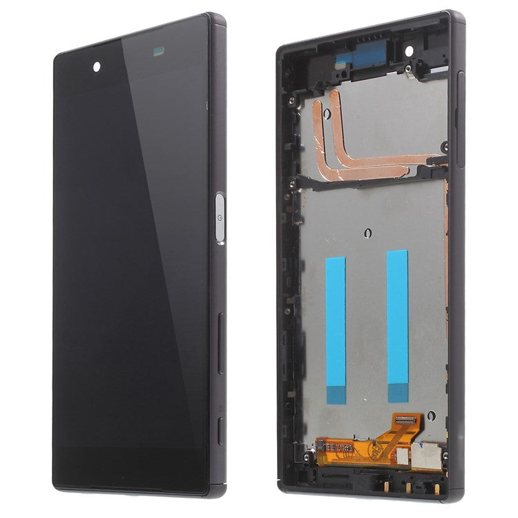 LCD Screen and Digitizer Assembly with Front Housing for Sony Xperia Z5 (OEM material assembly) - Black