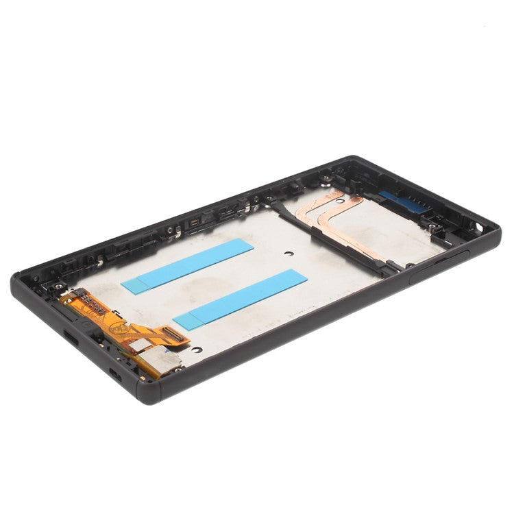 LCD Screen and Digitizer Assembly with Front Housing for Sony Xperia Z5 (OEM material assembly) - Black