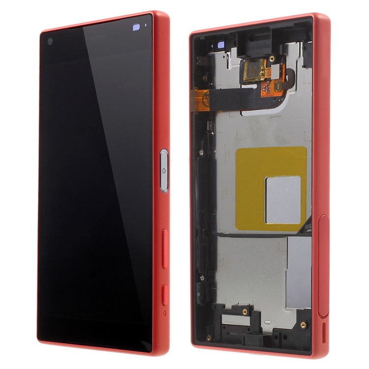 LCD Screen and Digitizer Assembly with Front Housing for Sony Xperia Z5 Compact (OEM material assembly) - Red
