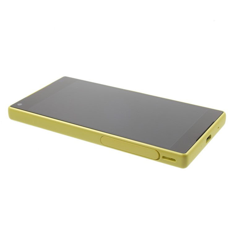 LCD Screen and Digitizer Assembly with Front Housing for Sony Xperia Z5 Compact (OEM material assembly) - Yellow