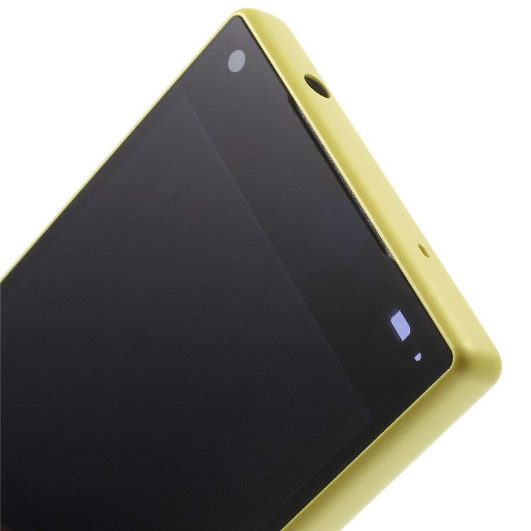 LCD Screen and Digitizer Assembly with Front Housing for Sony Xperia Z5 Compact (OEM material assembly) - Yellow