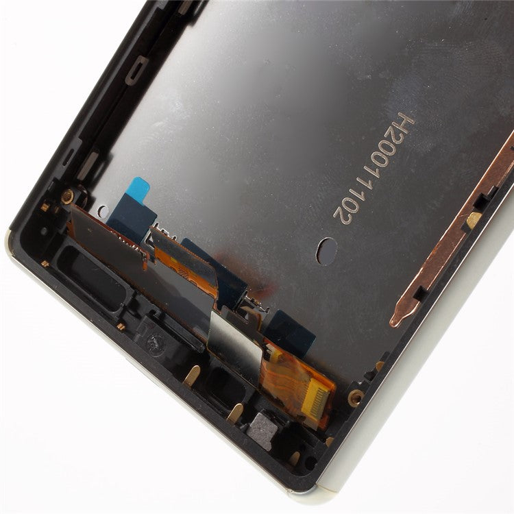 LCD Screen + Touch Screen Digitizer Assembly with Frame for Sony Xperia Z3+ E6553 - White