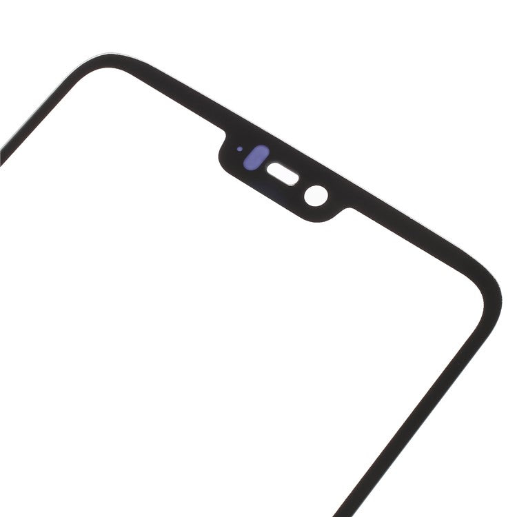 Black- Front Screen Glass Lens Cover Replacement for OnePlus 6