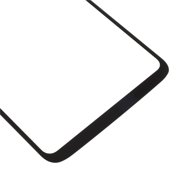 Black- Front Screen Glass Lens Cover Replacement for OnePlus 6