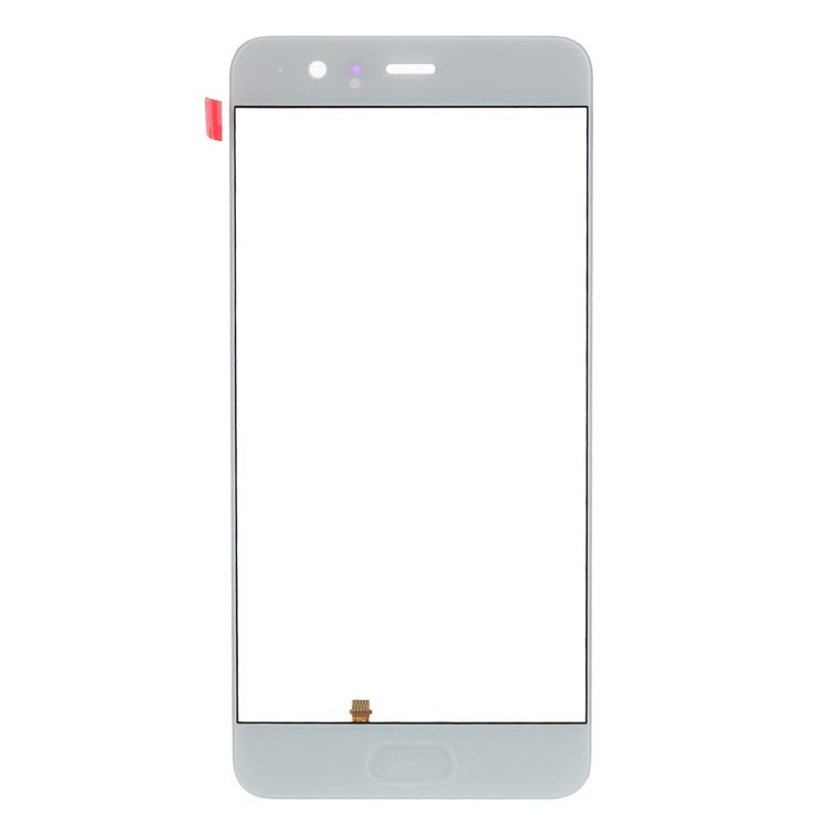 White - For Huawei P10 Plus (without Logo) OEM Outer Front Screen Glass Lens with Fingerprint Button Flex Cable