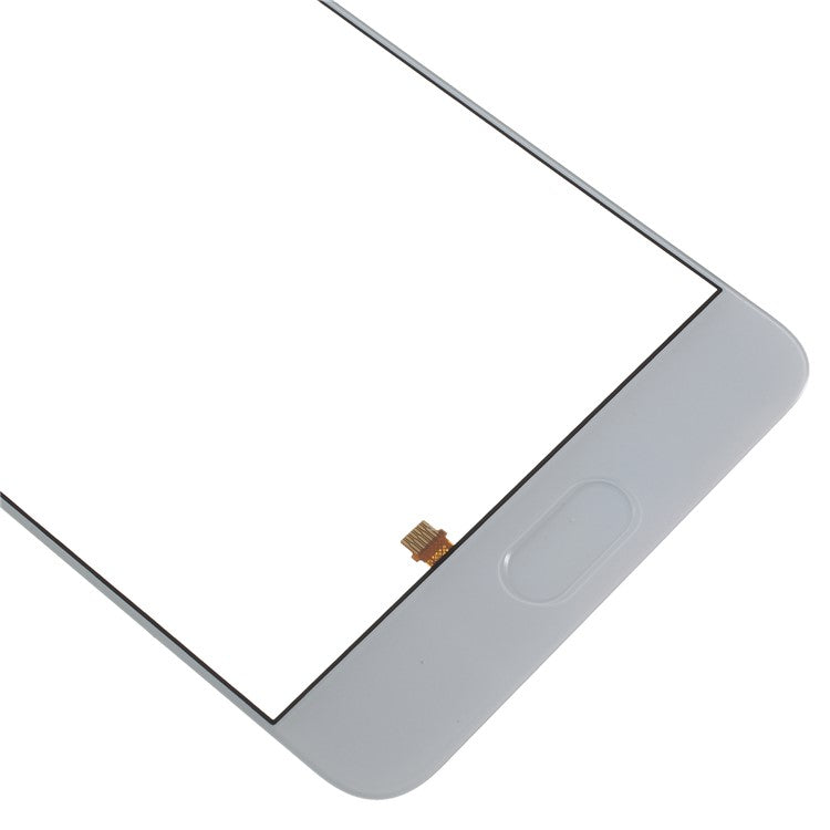 White - For Huawei P10 Plus (without Logo) OEM Outer Front Screen Glass Lens with Fingerprint Button Flex Cable