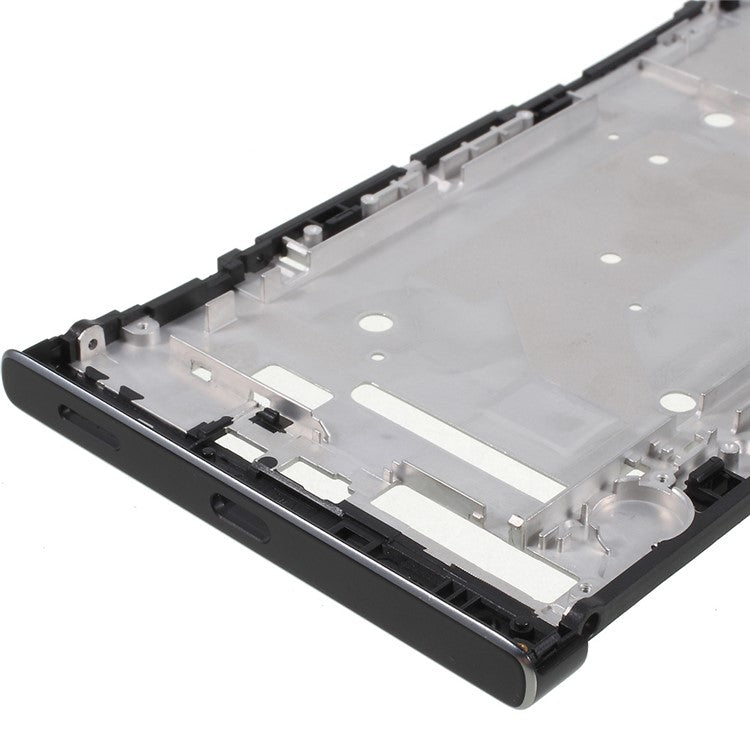 OEM for Sony Xperia XA1 Ultra Middle Frame with Adhesive Sticker Replace Part - Black