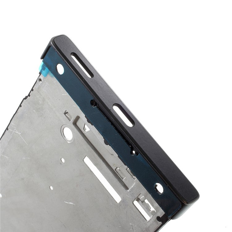 OEM for Sony Xperia XA1 Middle Frame with Adhesive Sticker Replacement Part - Black