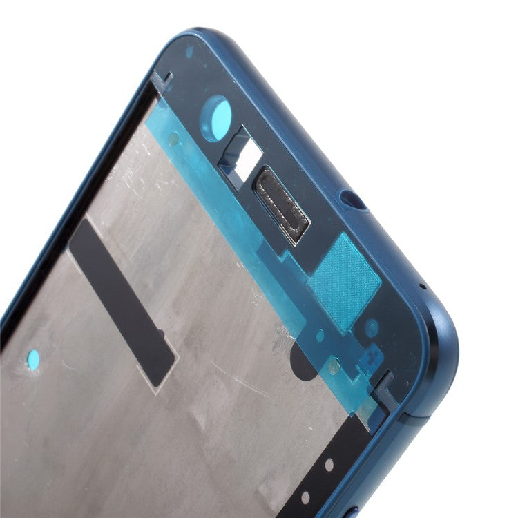 For Huawei P10 Lite OEM Middle Plate Frame Parts with Earpiece Mesh - Blue