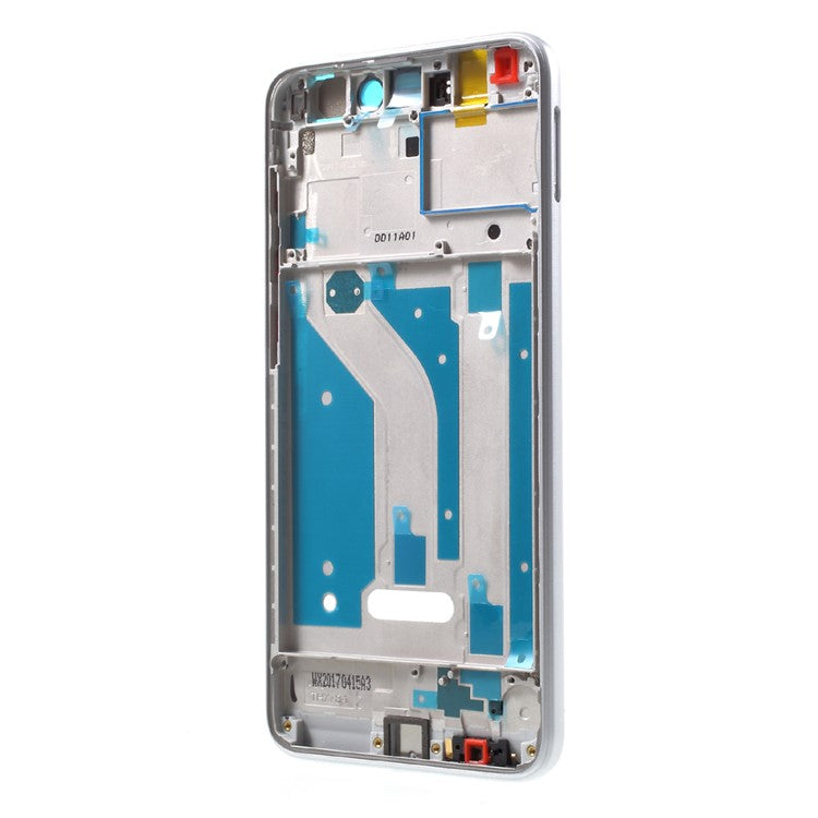 OEM Middle Plate Frame Replacement Part for Huawei P8 Lite (2017) / Honor 8 Lite with Earpiece Mesh - White