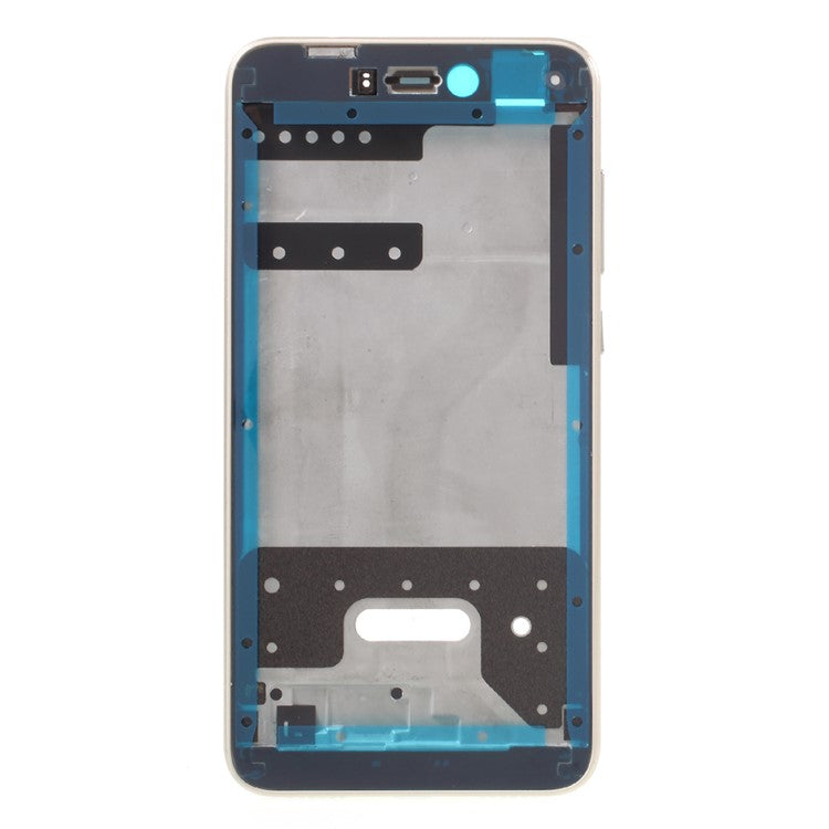 OEM Middle Plate Frame Repair Part for Huawei P8 Lite (2017) / Honor 8 Lite with Earpiece Mesh - Gold Color