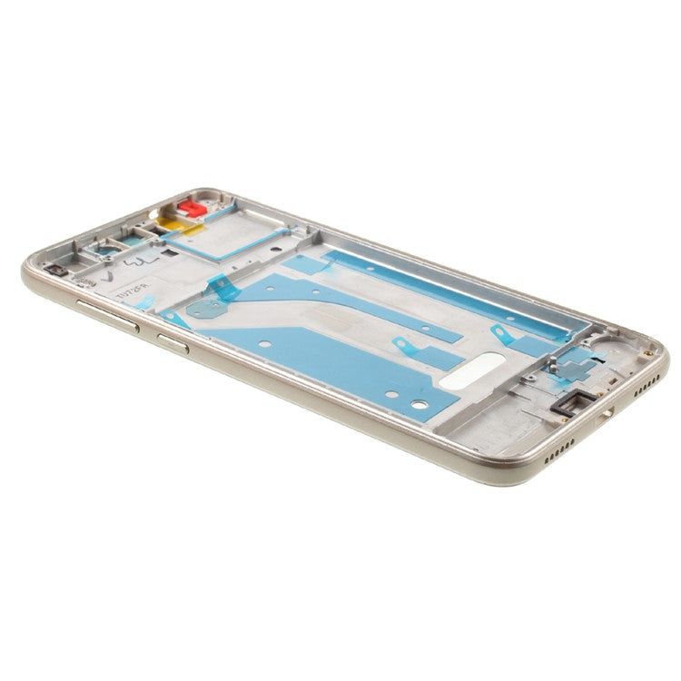 OEM Middle Plate Frame Repair Part for Huawei P8 Lite (2017) / Honor 8 Lite with Earpiece Mesh - Gold Color