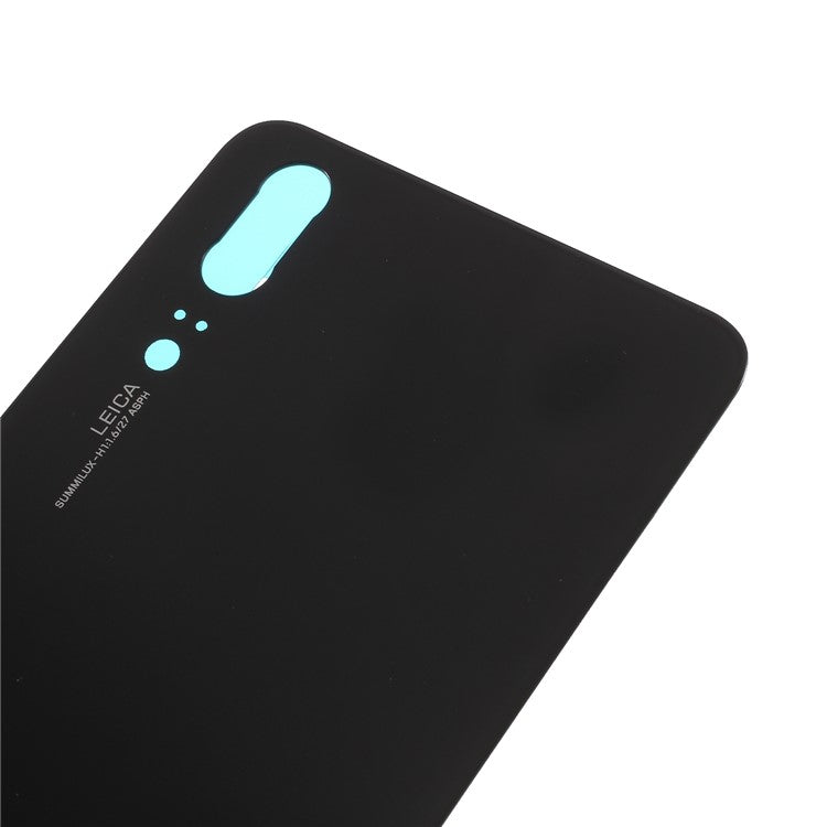 Black - Battery Housing Door Cover Replace Part with Adhesive Sticker for Huawei P20