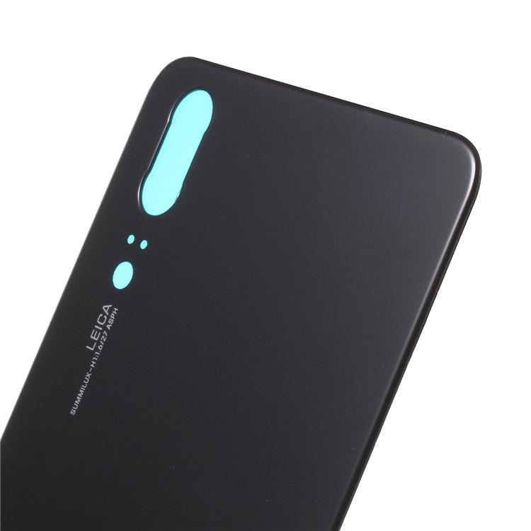 Black - Battery Housing Door Cover Replace Part with Adhesive Sticker for Huawei P20