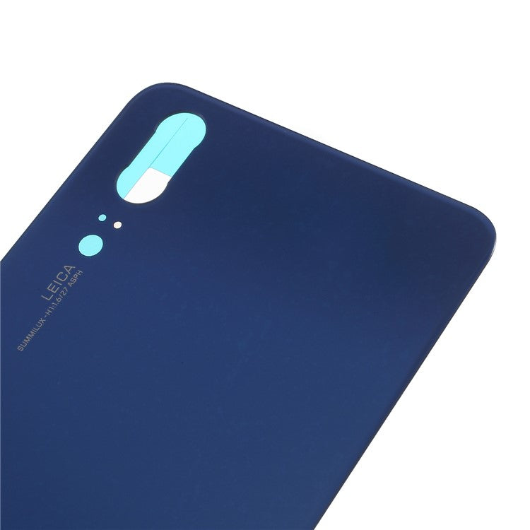 Blue - Battery Housing Door Cover Replace Part with Adhesive Sticker for Huawei P20