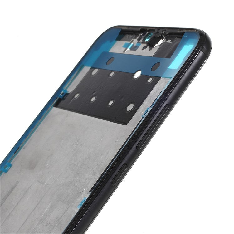 OEM Middle Plate Frame Part for Huawei P20 Lite / Nova 3e with Earpiece Mesh - Black