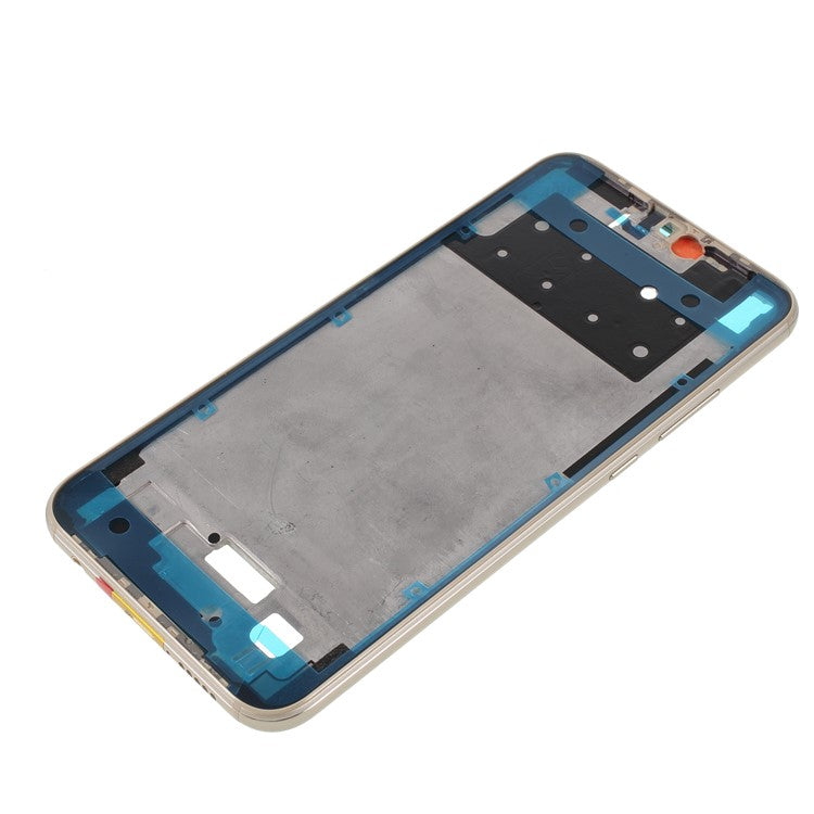 OEM Middle Plate Frame Replacement for Huawei P20 Lite / Nova 3e with Earpiece Mesh - Gold