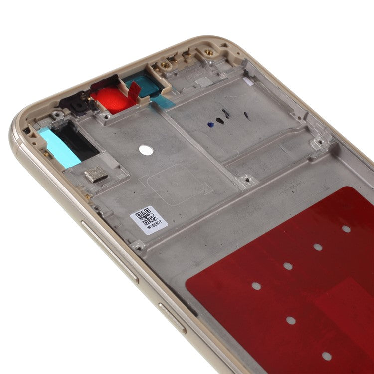 OEM Middle Plate Frame Replacement for Huawei P20 Lite / Nova 3e with Earpiece Mesh - Gold