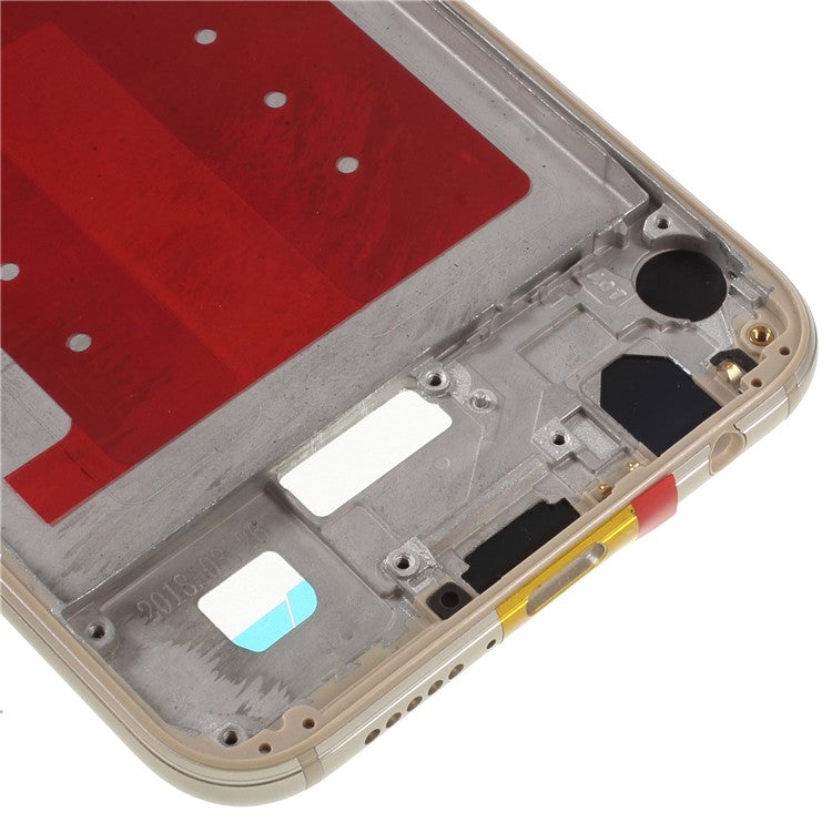OEM Middle Plate Frame Replacement for Huawei P20 Lite / Nova 3e with Earpiece Mesh - Gold