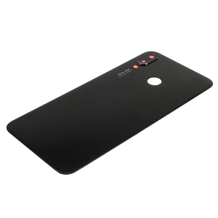 OEM for Huawei P20 Lite / Nova 3e Battery Housing Part with Adhesive Sticker + Camera Lens Ring Cover - Black