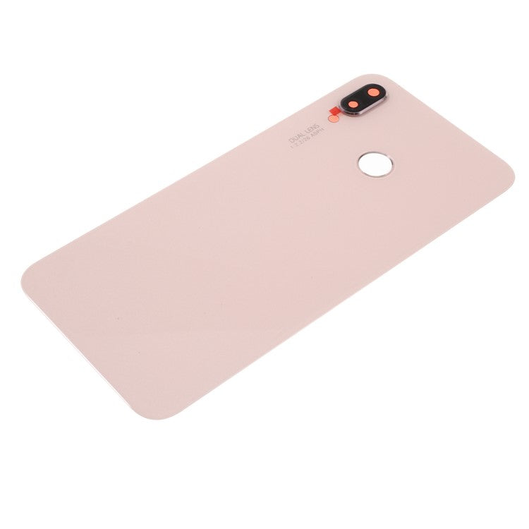 OEM Battery Door Housing with Adhesive Sticker + Camera Lens Ring Cover for Huawei P20 Lite / Nova 3e - Pink