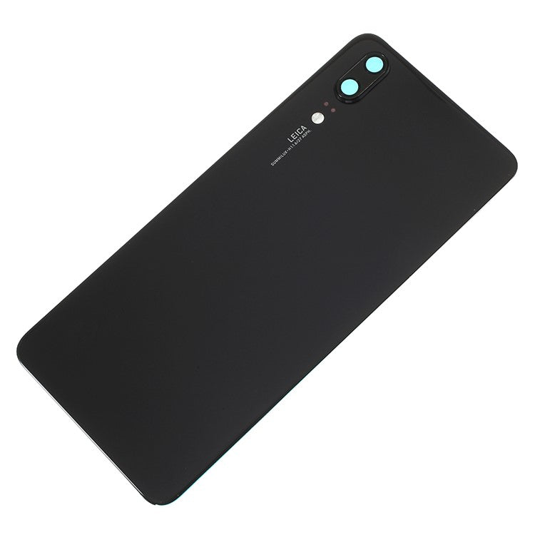 OEM for Huawei P20 Battery Housing with Adhesive Sticker + Camera Lens Ring Cover - Black