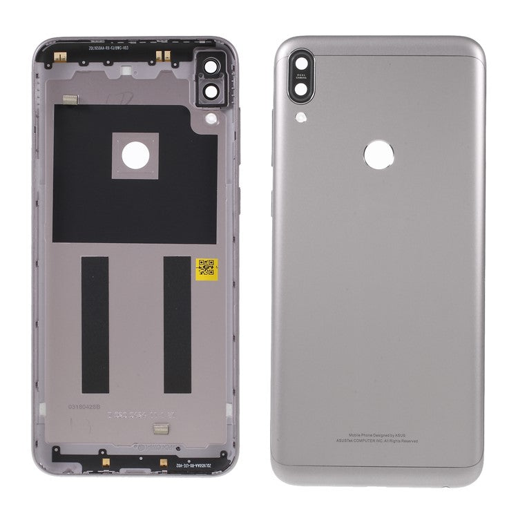 OEM Battery Housing Door Cover with Camera Glass Lens Case for Asus Zenfone Max Pro (M1) ZB601KL - Grey