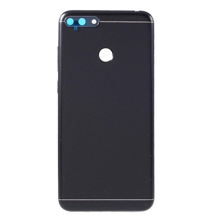 OEM Battery Housing Door Cover with Rear Camera Glass Lens for Huawei Honor 7A (with Fingerprint Sensor) - Black