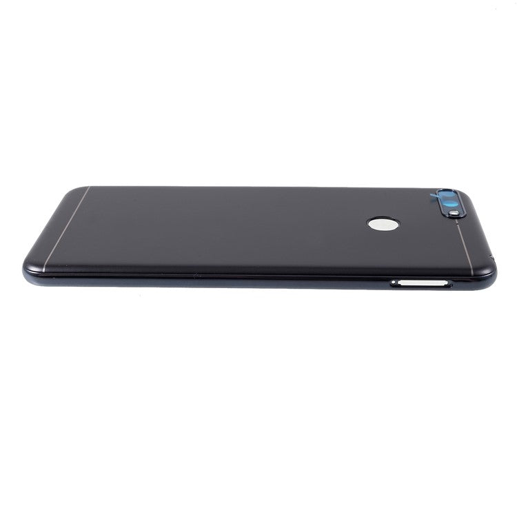 OEM Battery Housing Door Cover with Rear Camera Glass Lens for Huawei Honor 7A (with Fingerprint Sensor) - Black