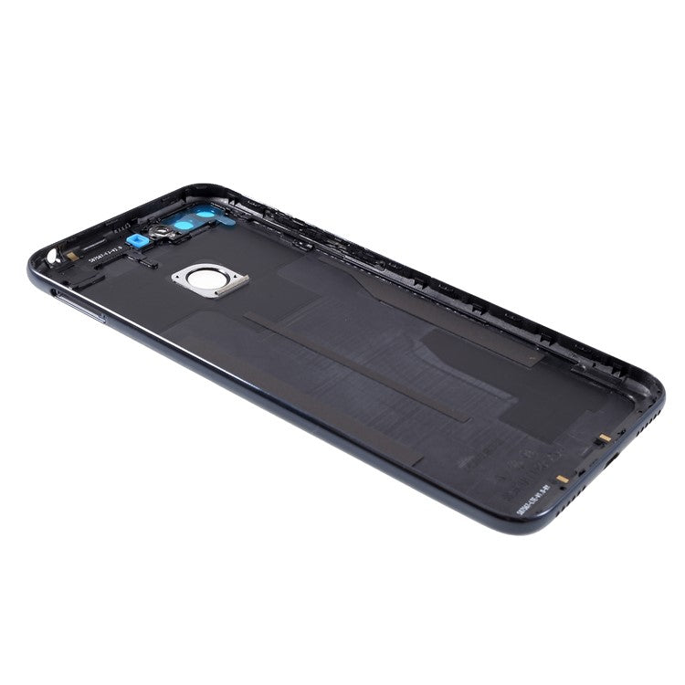 OEM Battery Housing Door Cover with Rear Camera Glass Lens for Huawei Honor 7A (with Fingerprint Sensor) - Black