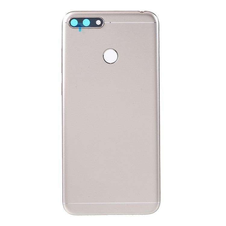 OEM Battery Housing Door Cover with Rear Camera Glass Lens Part for Huawei Honor 7A (with Fingerprint Sensor) - Gold