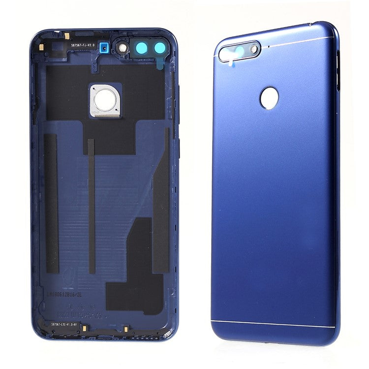 OEM Battery Housing Door Cover with Rear Camera Glass Lens Replacement for Huawei Honor 7A (with Fingerprint Sensor) - Blue