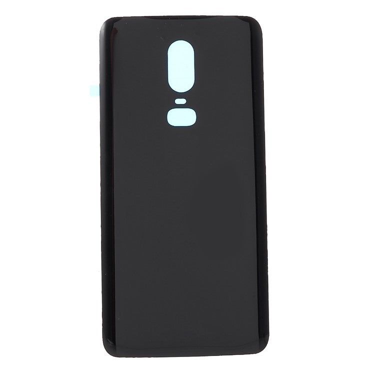 Battery Housing Door Cover Part with Adhesive Sticker for OnePlus 6 - Black