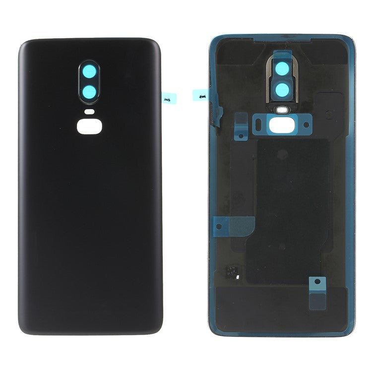 For OnePlus 6 OEM Battery Housing Cover Repair Part + Camera Lens Cover - Matte Black