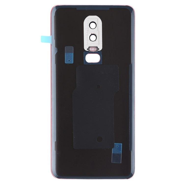 For OnePlus 6 OEM Battery Housing Cover Repair Part + Camera Lens Cover - Red