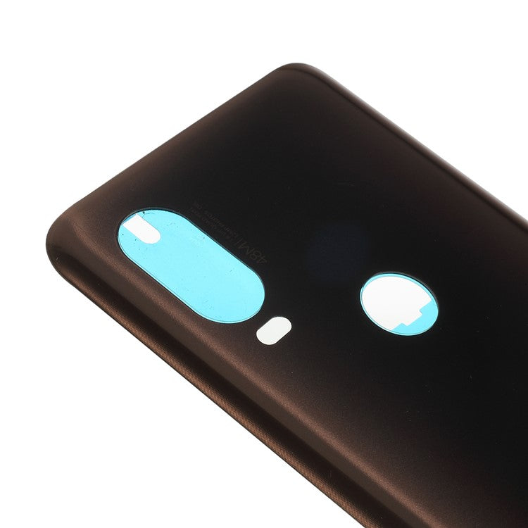 For Motorola One Vision XT1970-1 OEM Back Battery Housing Cover Part with Adhesive Sticker - Coffee