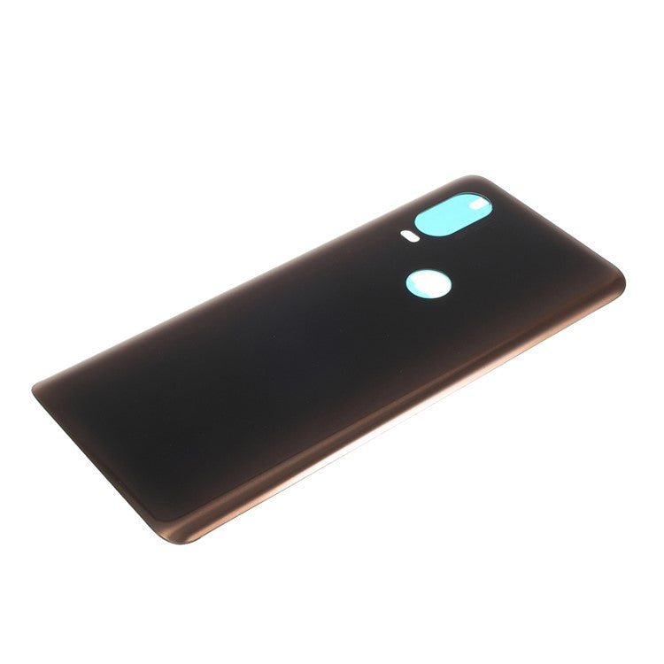 For Motorola One Vision XT1970-1 OEM Back Battery Housing Cover Part with Adhesive Sticker - Coffee