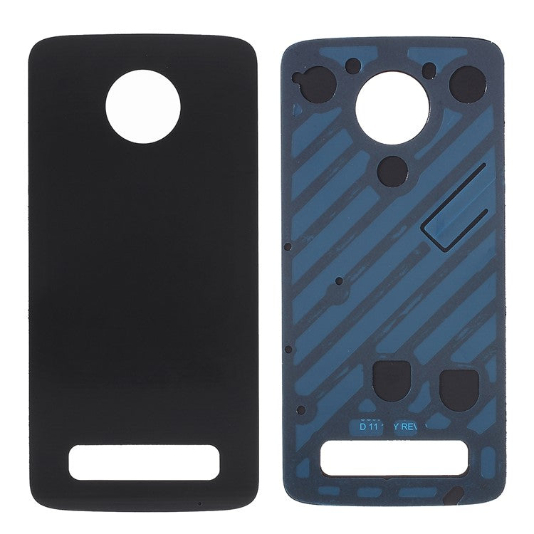 OEM Back Battery Housing Door Cover Part with Adhesive Sticker for Motorola Moto Z3 - Black