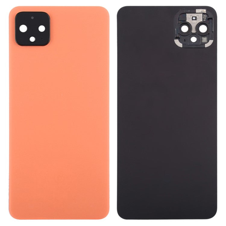 For Google Pixel 4 XL OEM Battery Housing + Camera Lens Cover + Adhesive Sticker - Orange