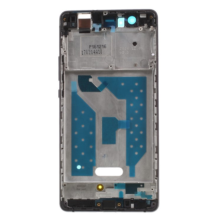 For Huawei P9 Lite/G9 Lite OEM Front Housing Frame + Earpiece Mesh Replace Part - Black