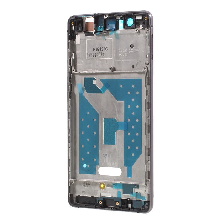For Huawei P9 Lite/G9 Lite OEM Front Housing Frame + Earpiece Mesh Replace Part - Black