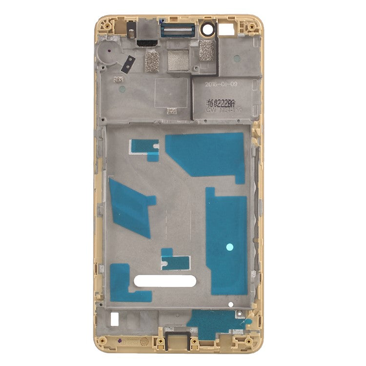OEM Front Housing Frame + Earpiece Mesh Replace Part for Huawei Honor 5X - Gold Color