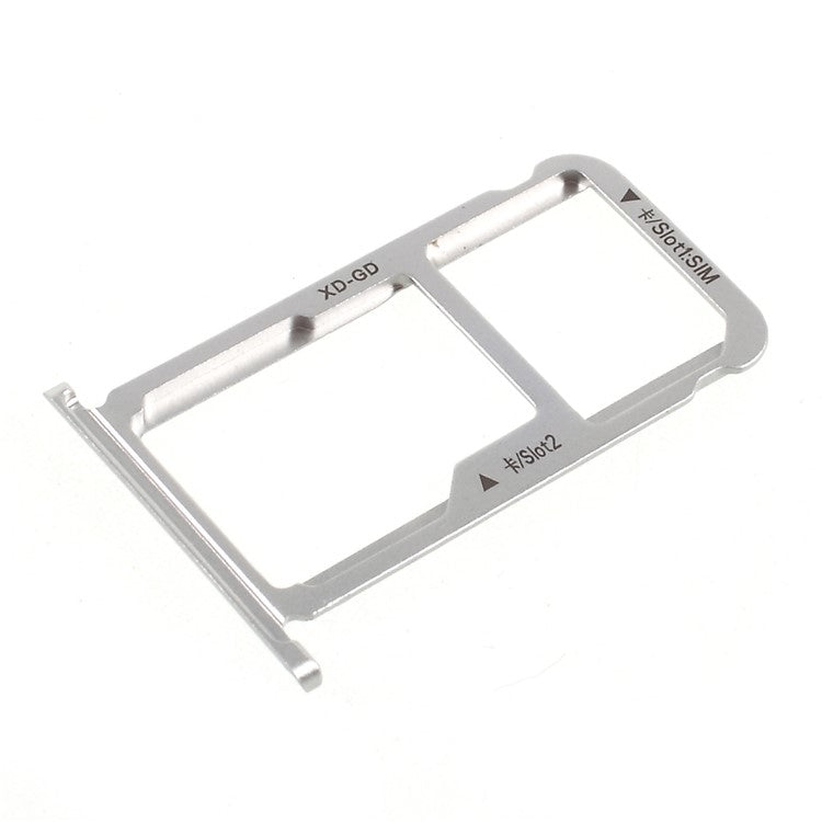 OEM SIM MicroSD Card Tray Holder Replacement for Huawei Honor 6x (2016) - Silver Color