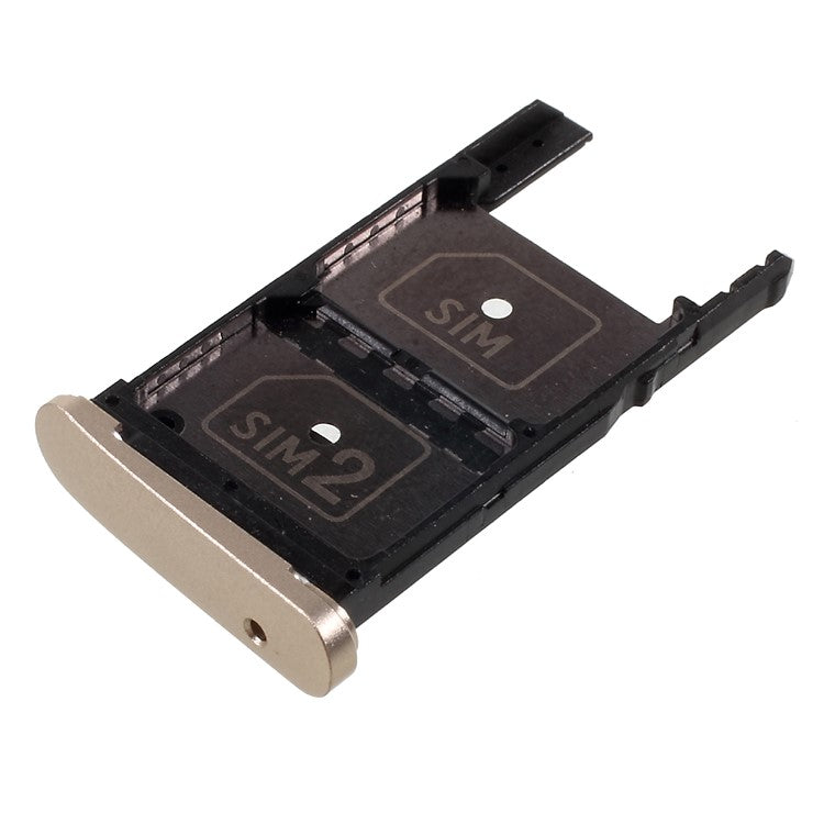 OEM SIM1 + SIM2 + Micro SD Card Tray Holder Part for Motorola Moto Z Play - Gold Color