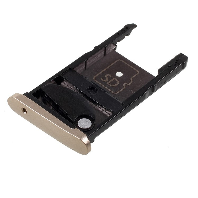 OEM SIM1 + SIM2 + Micro SD Card Tray Holder Part for Motorola Moto Z Play - Gold Color