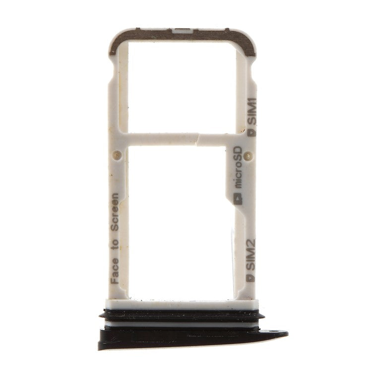 OEM SIM1 + SIM2/Micro SD Card Tray Holders Part for Motorola Moto X4/Moto X (4th gen.) - Black