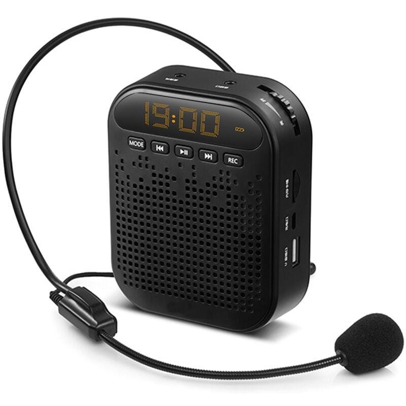 ASiNG S1019 10W Multi-function Portable Little Bee Voice Amplifier Speaker with Wired Microphone & 2 inch Display Screen for Teacher / Tourist Guide, Support TF Card & U Disk & Audio Input Function